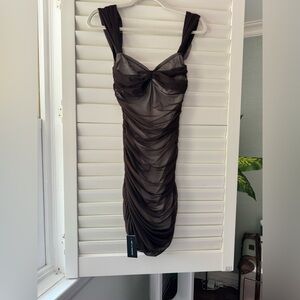 Norma Kamali brown mini dress NWT - Size XS